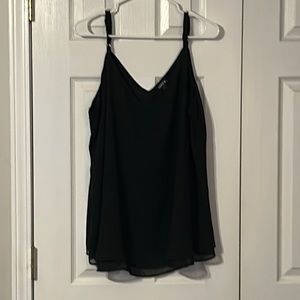 Torrid Black V-neck Tank - size 2